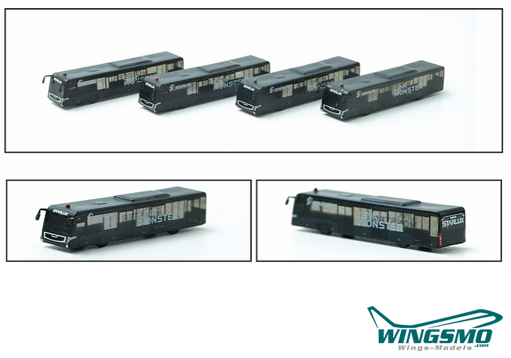 Limox Wings Flughafenbus JX Link Monster 4 Stück 1:400 AA4024