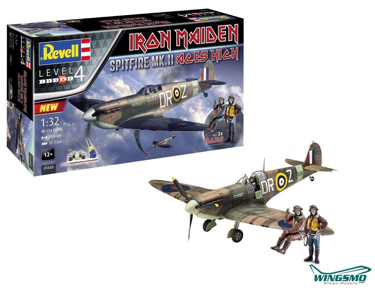 Revell Flugzeuge Spitfire Mk.II Aces High Iron Maiden 1:32 05688