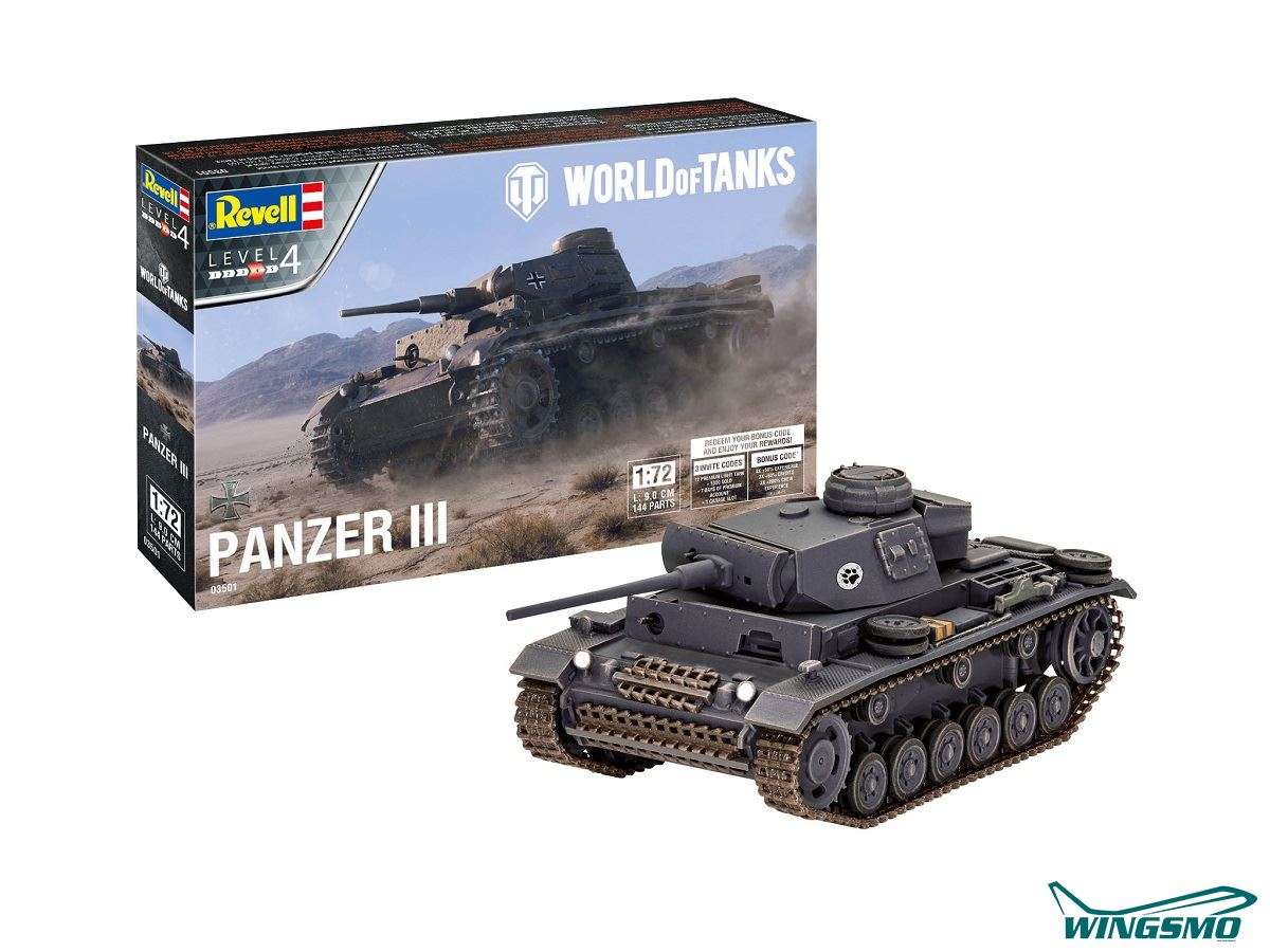 Revell Militär World of Tanks Panzerkampfwagen III Ausführung L 03501